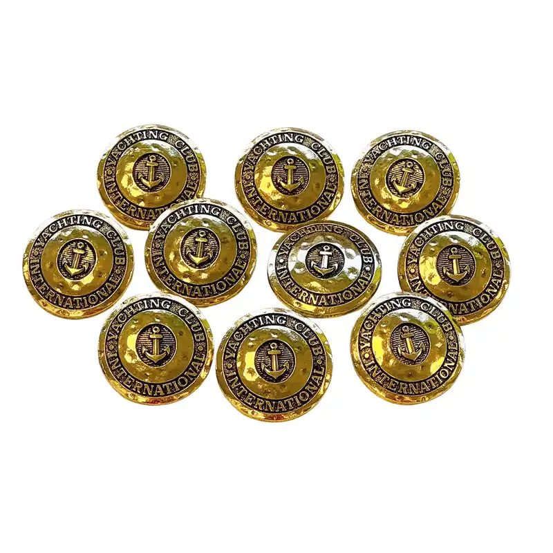 10 Uniform Knöpfe Maritime Yachting Anker Motiv Ausverkauf