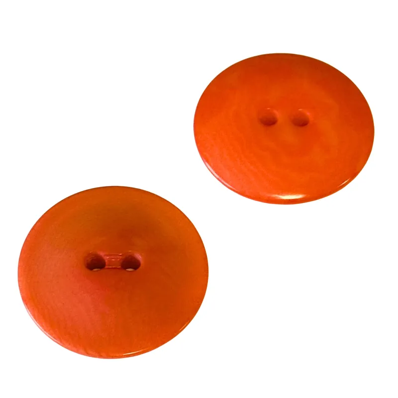 Steinnuss Knopf orange 2-Loch STN-5 Kostenloser Versand