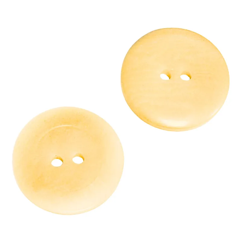 Handgefertigt Steinnuss Knopf creme 2-Loch STN-6