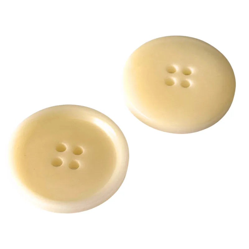 Steinnuss Knopf mit Rand 4-Loch STN-8-Creme Markenprodukt