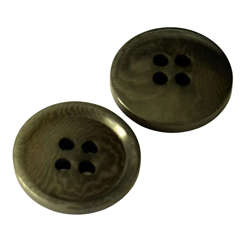 Bestseller Steinnuss Knopf mit Rand 4-Loch STN-8-d-Grün