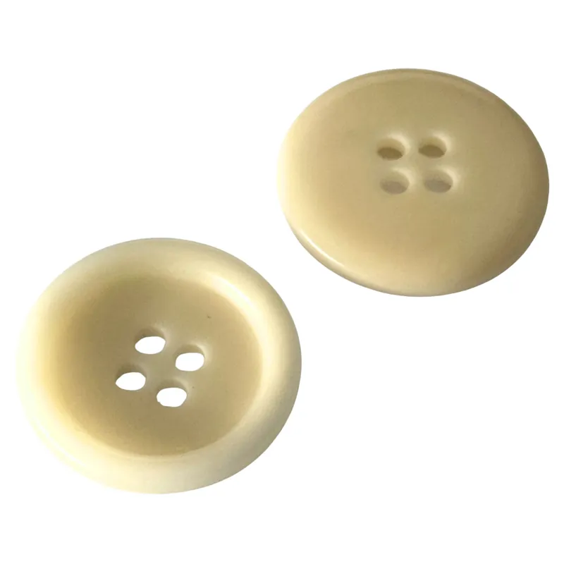 Steinnuss Knopf creme Klassisch mit Rand 4-Loch STN-9 Wochenendangebot