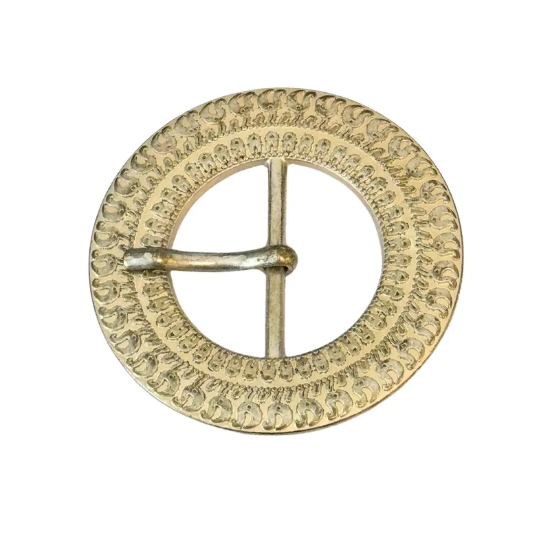 Runde Gürtelschnalle aus Metall mit Inka-Muster – Silber & Gold Abverkauf