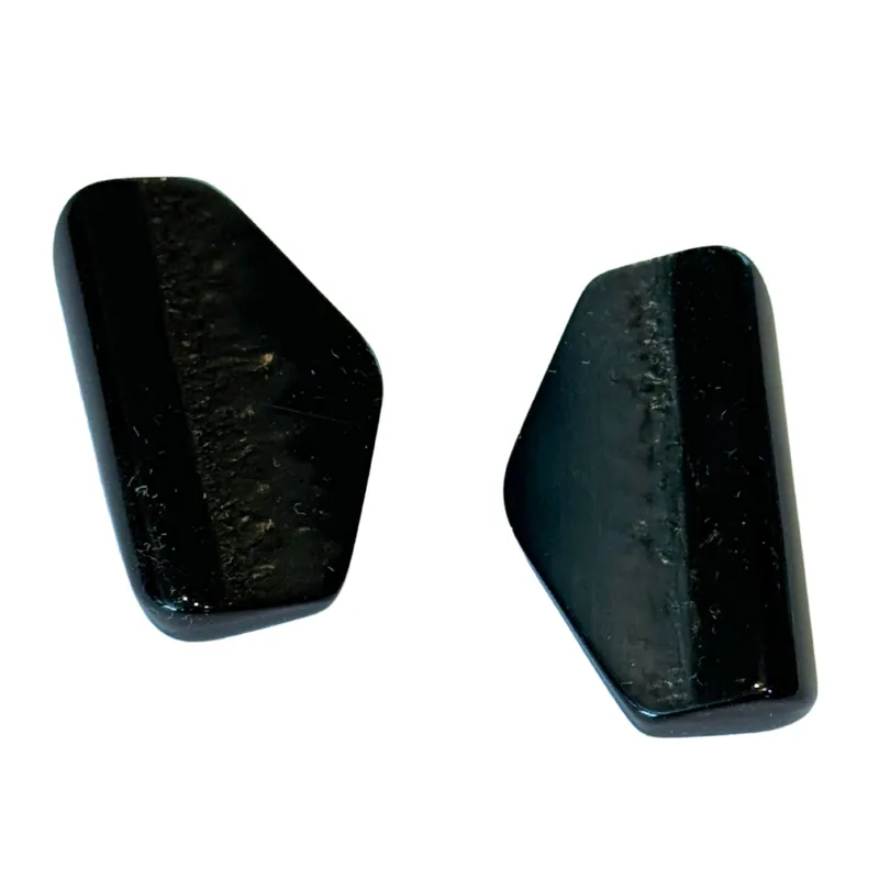 Solange Der Vorrat Reicht Schwarzer Knebelknopf – Geometrisches Design, Perlmuttimitat