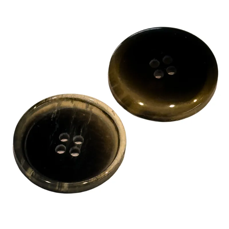 Aktuell Hornimitat-Knopf Beige-Braun Transparent – Für Blazer & Sakko (HI-125)