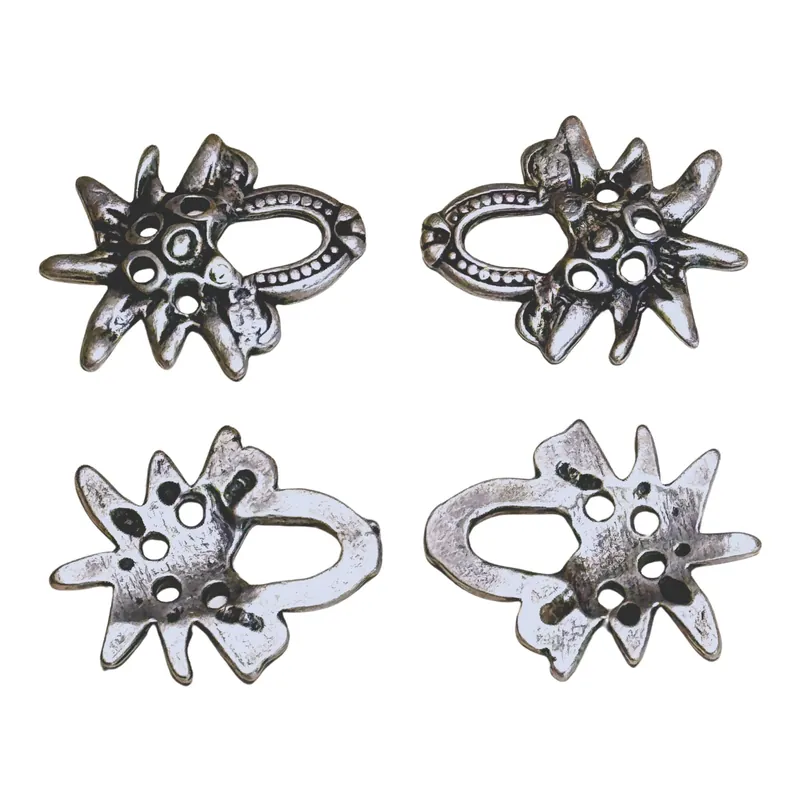 Trachtenösen-Set Edelweiß – zum Annähen, altsilber Top-Preis