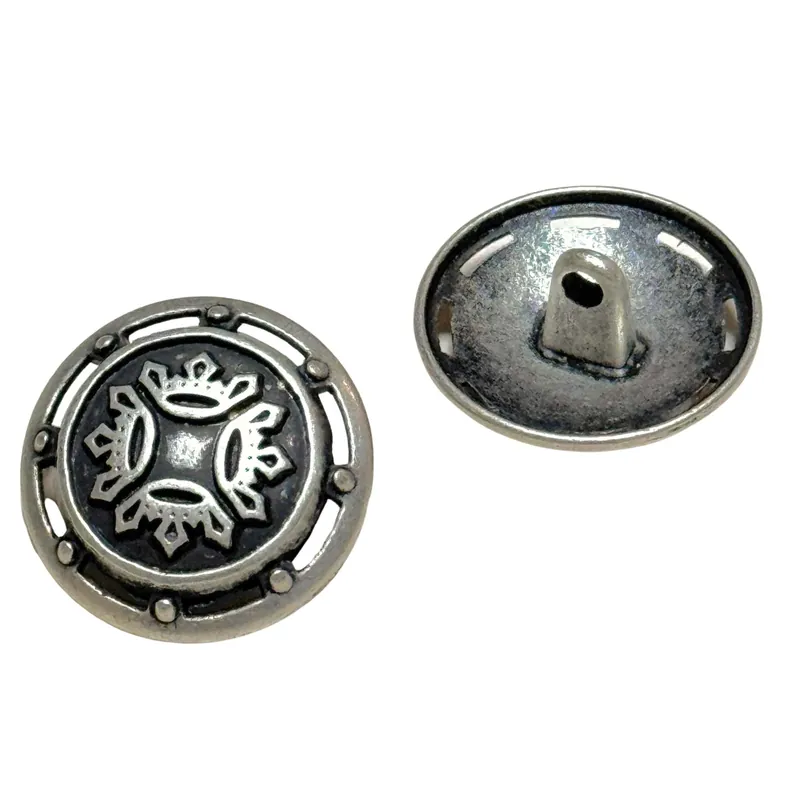 9 Trachtenknöpfe mit Kronenmuster – Altsilber Jetzt Zugreifen
