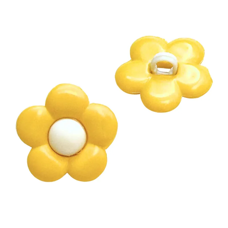 Markenprodukt Gelber Kinderknopf Blume – KK-105