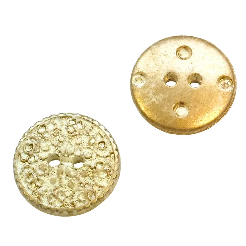 Trachten Knopf Kunststoff Hell Gold mit Blümchen TK-77-hg Heißes Angebot