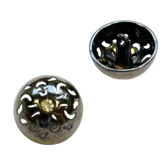 Kostenfreie Lieferung Trachten Ornament Ösen Knopf Stahl mit Strass TK-41-st