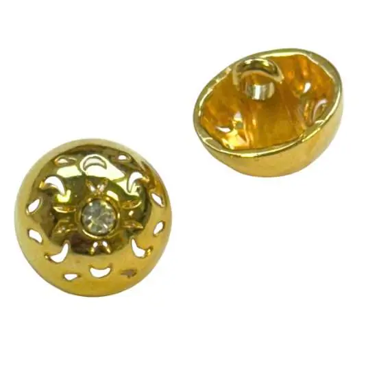 Garantierte Lieferung Trachten Ornament Ösen Knopf Gold mit Strass TK-41-G