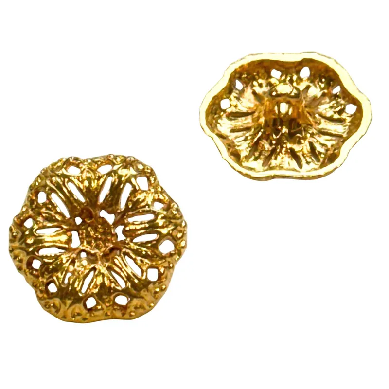 Trachtenknopf Gold Durchbrochener Blütenform TK- 27-g Zertifiziert