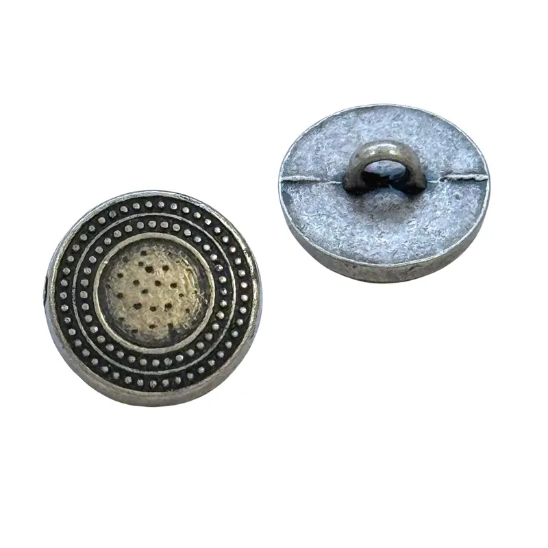 Trachtenknopf Altsilber mit Zierrand TK-48-as Schneller Versand