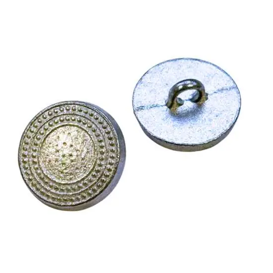 Neue Ware Trachtenknopf Nickel Matt mit Zierrand TK-48-S