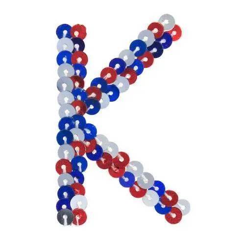Neue Ware Buchstabe K-aus Pailletten