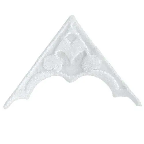 Einsatz für V Ausschnitt Stickerei mit Bogenkante Expressversand