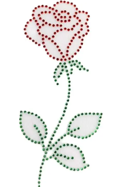 Strass Applikation Rote Rose Limited Edition