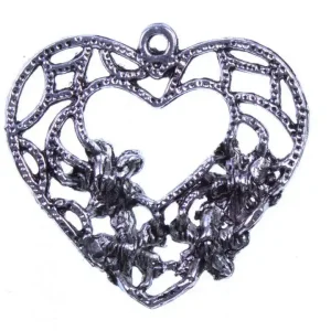 Weltweiter Versand Herz Schmuck Anhänger mit Blume