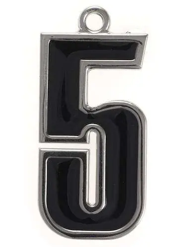 Knallerangebot Schmuck Anhänger Zahlen 5 AN-60s Schwarz