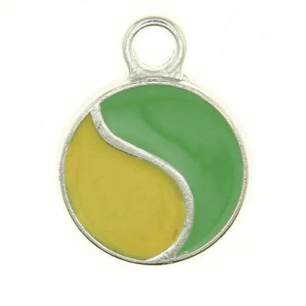 Must-Have Schmuck Anhänger Ying Yang AN-67s gelbgrün