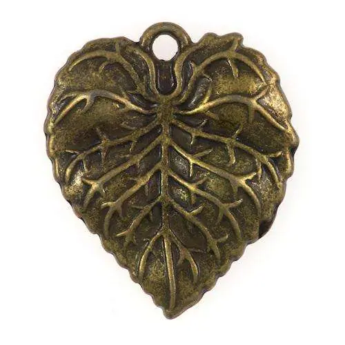 Anhänger Blatt Altgold AN-90ag Schnäppchen