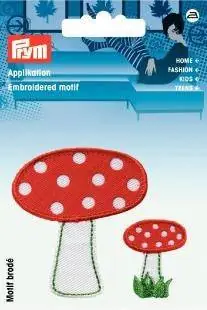 Geld-Zurück-Garantie Applikation 2 Pilze zum Aufbügeln AP-924214