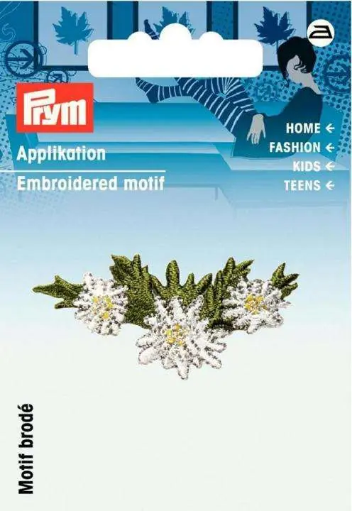 Angebot Applikation Edelweiß Ranke zum Aufbügeln AP-925491