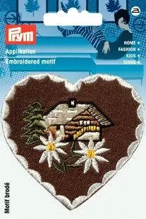 Applikation Herz mit Blumen zum Aufbügeln AP-925496 Knallerangebot