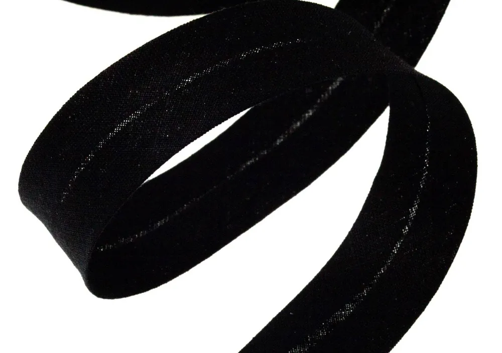 Schrägband gefalzt B-2-schwarz Letzte Chance