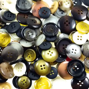 Abverkauf Hornimitat Knöpfe Bastelpaket BP-HI-160