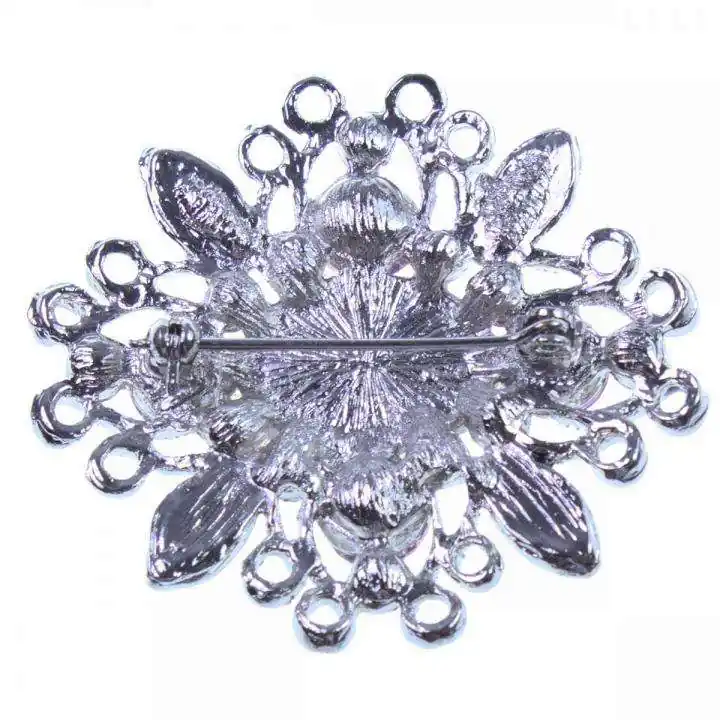 Strass Brosche BRO-13rosa Gratis Versand