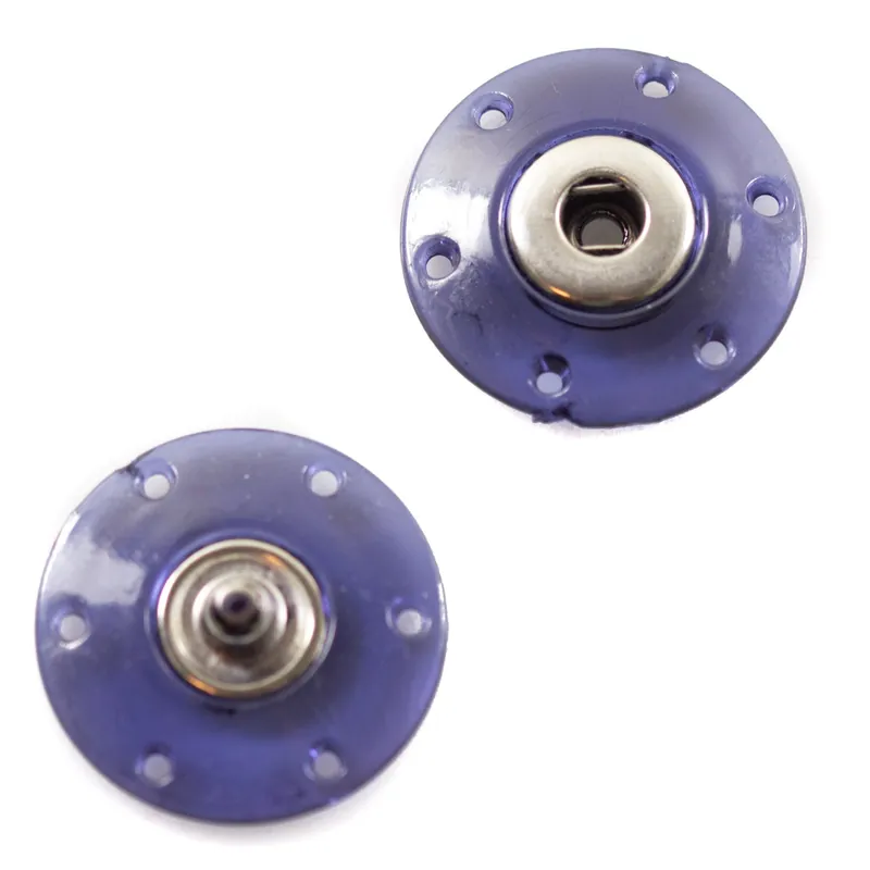 Druckknopf zum Annähen transparent blau Premium