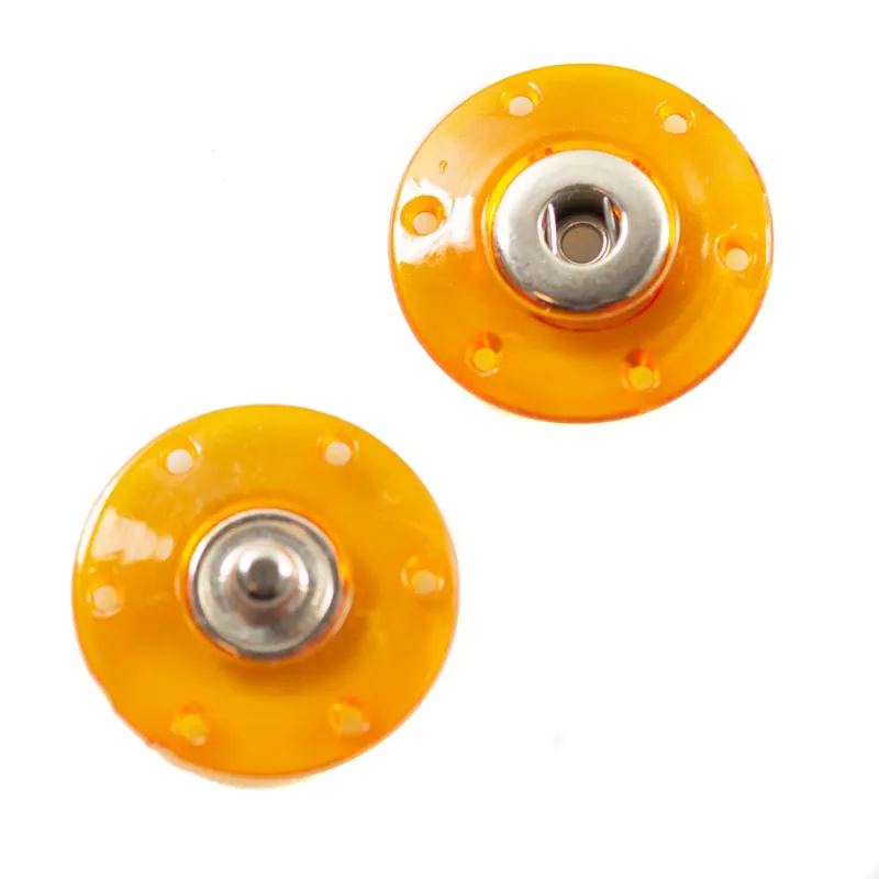 Top-Qualität Druckknopf zum Annähen transparent orange