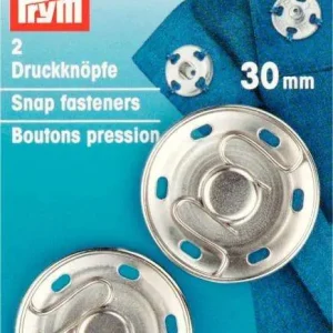 Mengenrabatt Druckknopf zum Annähen Silber 30mm