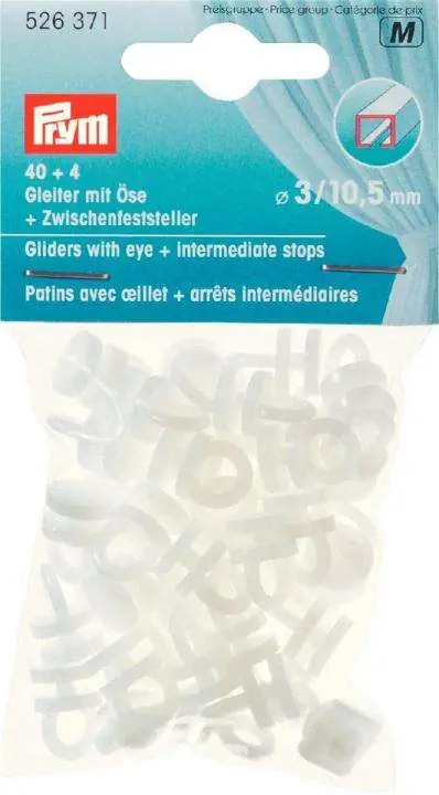 Neue Kollektion Gleiter mit Öse u. Zwischenfeststeller für U-Schienen