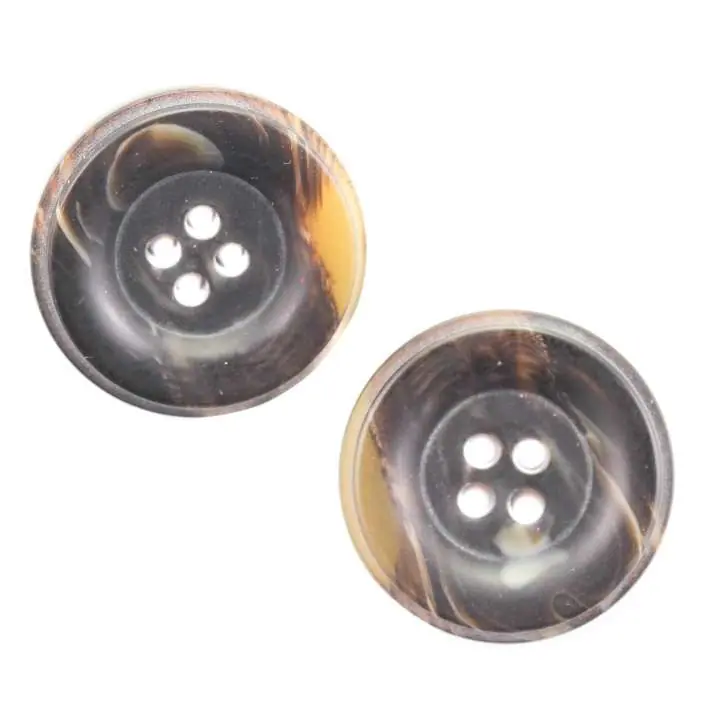 Heißes Angebot Hornimitat Knopf HI-10-d-braun