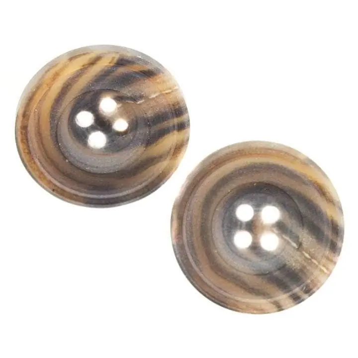 Bestseller Hornimitat Knopf HI-19-grau-braun