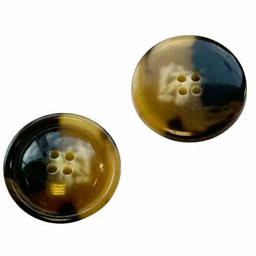Günstig Hornimitat Knopf HI-2 beige braun
