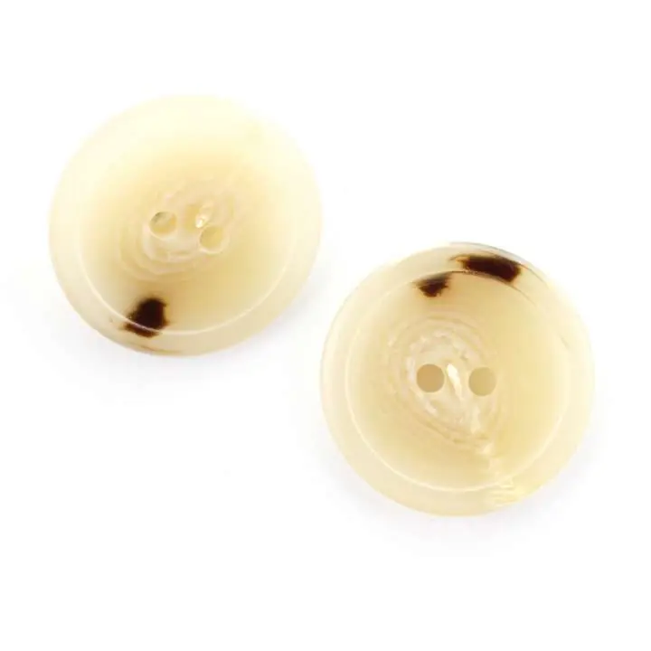 Hornimitat Knopf HI-24-creme Handgefertigt