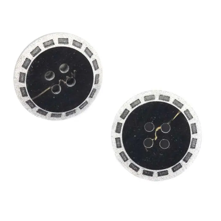 Nur Für Kurze Zeit Hornimitat Knopf HI-26-schwarz