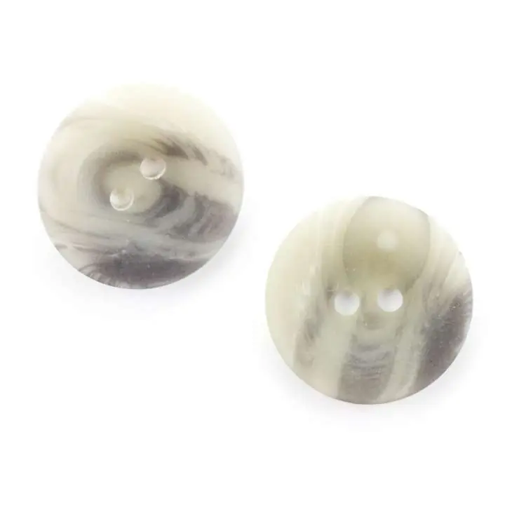 Neu Im Sortiment Hornimitat Knopf HI-33-grau