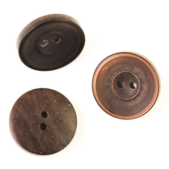 Hornimitat Knopf HI-42-braun Super-Preis