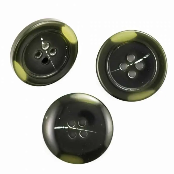 Angebot Hornimitat Knopf hi-46-oliv