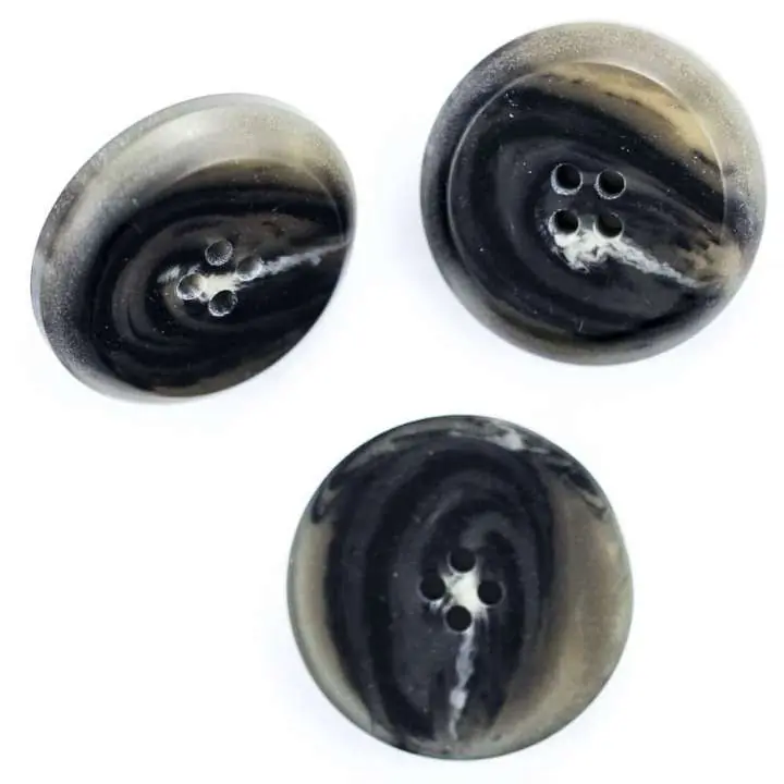 Preisreduziert Hornimitat Knopf hi-47-grau