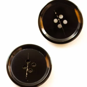 Echt Hornimitat Knopf hi-50-dkl.-braun