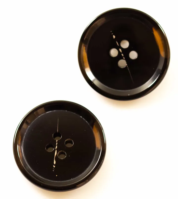 Echt Hornimitat Knopf hi-50-dkl.-braun