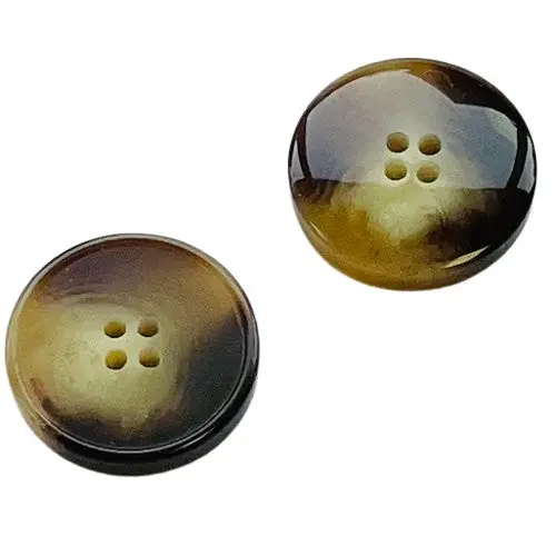 Knallerangebot Mantel Hornimitat Knopf hi-58-braun