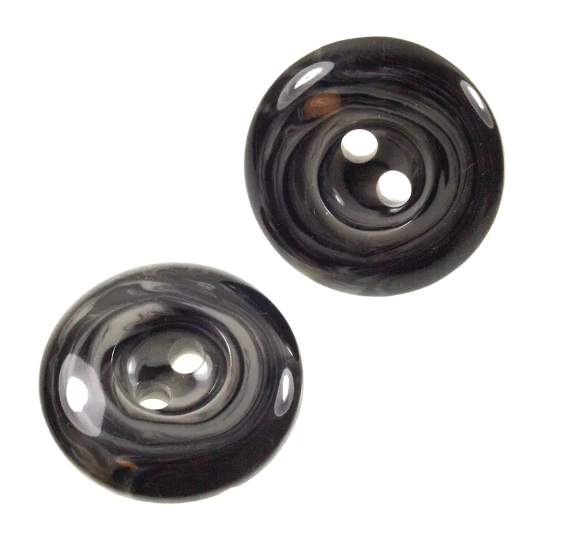 Mantel Hornimitat Knopf hi-60-schwarz-grau Kostenloser Versand