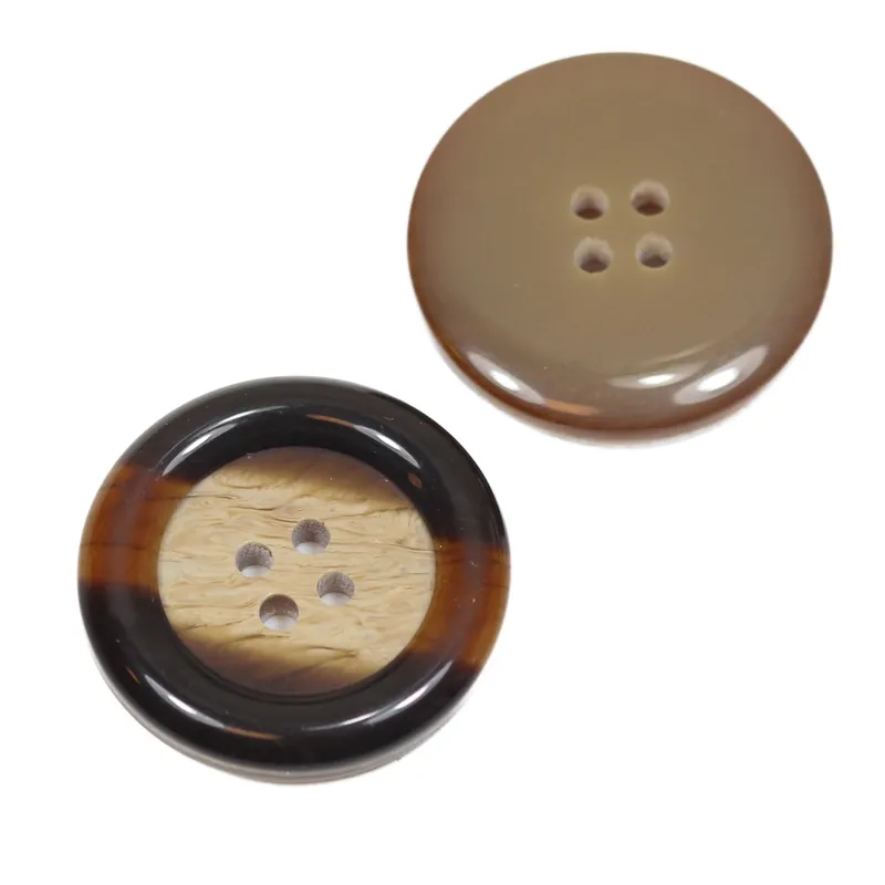 Mantel Hornimitat Knopf hi-67-braun-beige Top-Angebot