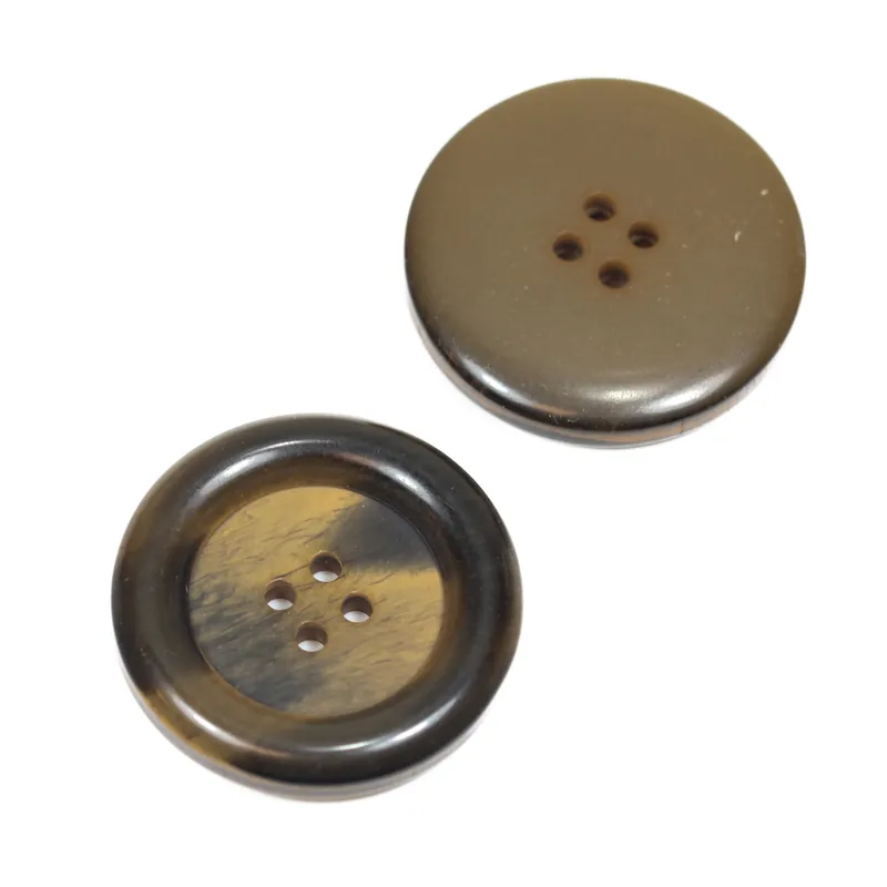 Mantel Hornimitat Knopf hi-67-dunkel-braun Wochenendangebot